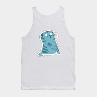 vintage-blue cat Tank Top